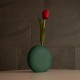 GloboStar® Artificial Garden MENORCA 21292 Διακοσμητικό Κεραμικό Βάζo Πράσινο Π15 x Μ15 x Υ14cm