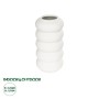 GloboStar® Artificial Garden NOUVEAU 21293 Διακοσμητικό Κεραμικό Βάζo Λευκό Π8 x Μ8 x Υ16cm