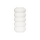 GloboStar® Artificial Garden NOUVEAU 21293 Διακοσμητικό Κεραμικό Βάζo Λευκό Π8 x Μ8 x Υ16cm
