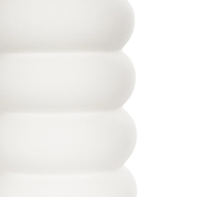 GloboStar® Artificial Garden NOUVEAU 21293 Διακοσμητικό Κεραμικό Βάζo Λευκό Π8 x Μ8 x Υ16cm