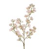 GloboStar® Artificial Garden PINK PEAR BLOSSOM BRANCH 21295 Τεχνητό Διακοσμητικό Κλαδί Αχλαδίας Ρόζ Y80cm