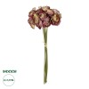 GloboStar® Artificial Garden PINK CAMELA BOUQUET 21299 Τεχνητό Διακοσμητικό Μπουκέτο Ρόζ Καμέλια Y37cm
