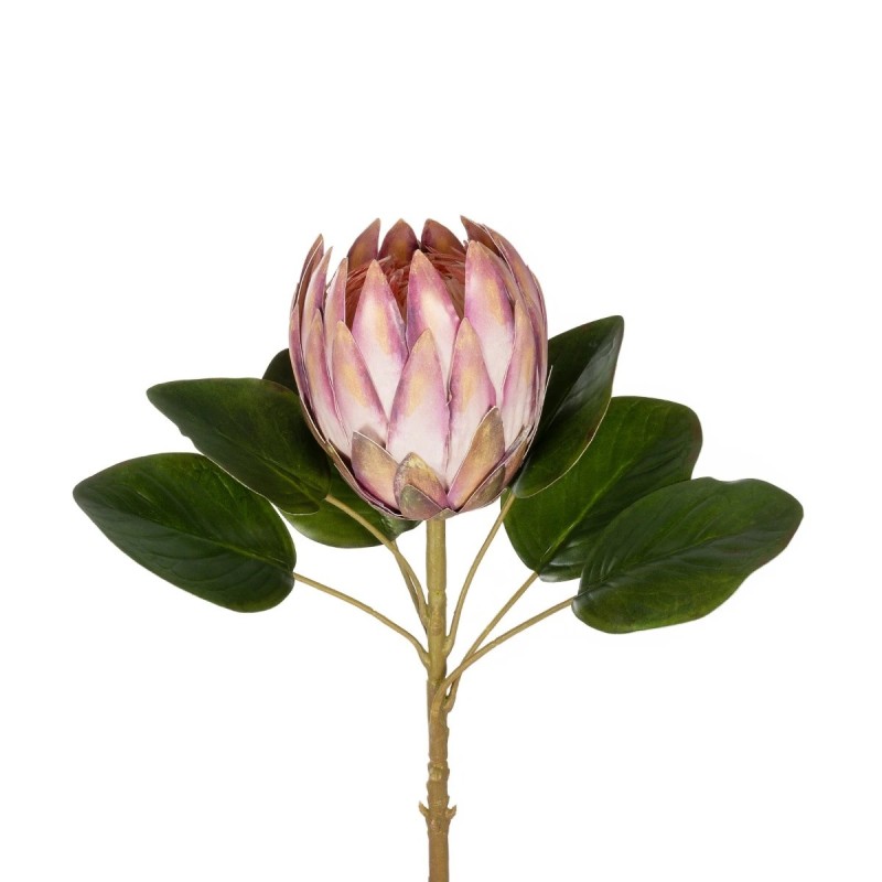 GloboStar® Artificial Garden PINK KING FLOWER BRANCH 21300 Τεχνητό Διακοσμητικό Κλαδί KING FLOWER Ρόζ Y70cm