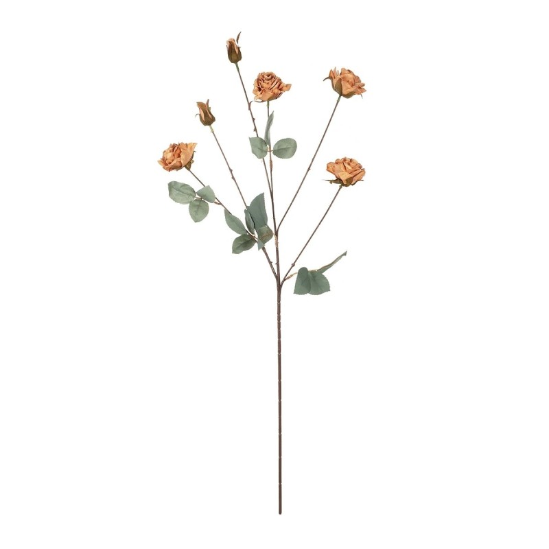 GloboStar® Artificial Garden PINK ROSE BRANCH 21302 Τεχνητό Διακοσμητικό Κλαδί Τριαντάφυλλα Ροζ Y80cm