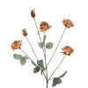 GloboStar® Artificial Garden PINK ROSE BRANCH 21302 Τεχνητό Διακοσμητικό Κλαδί Τριαντάφυλλα Ροζ Y80cm