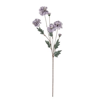 GloboStar® Artificial Garden PURPLE CHRYSANTHEMUM BRANCH 21303 Τεχνητό Διακοσμητικό Μωβ Κλαδί Χρυσάνθεμο Y83cm