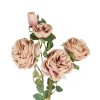 GloboStar® Artificial Garden OLD PINK ROSE BRANCH 21304 Τεχνητό Διακοσμητικό Κλαδί Τριαντάφυλλα Ροζ Y82cm