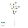 GloboStar® Artificial Garden SKY BLUE PAEONIA BRANCH 21306 Τεχνητό Διακοσμητικό Κλαδί Παιώνιας Μπλέ Y82cm