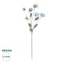 GloboStar® Artificial Garden SKY BLUE PAEONIA BRANCH 21306 Τεχνητό Διακοσμητικό Κλαδί Παιώνιας Μπλέ Y82cm