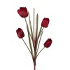 GloboStar® Artificial Garden RED TULIP BRANCH 21309 Τεχνητό Διακοσμητικό Κλαδί Κόκκινη Τουλίπα Y100cm