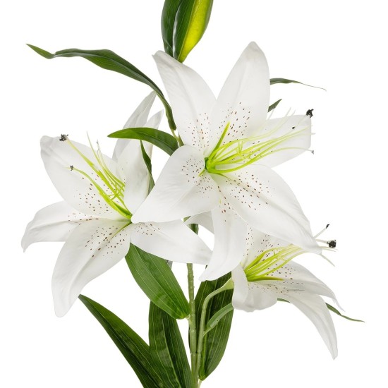 GloboStar® Artificial Garden WHITE LILY BRANCH 21312 Τεχνητό Διακοσμητικό Κλαδί Λευκό Κρίνο Y95cm GloboStar® Artificial Garden WHITE LILY BRANCH 21312 Τεχνητό Διακοσμητικό Κλαδί Λευκό Κρίνο Y95cm