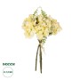 GloboStar® Artificial Garden YELLOW HYDRANGEA BOUQUET 21315 Τεχνητό Διακοσμητικό Μπουκέτο Κίτρινη Ορτανσία Y33cm