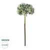 GloboStar® Artificial Garden GREEN HYDRANGEA BRANCH 21316 Τεχνητό Διακοσμητικό Κλαδί Πράσινη Ορτανσία Y47cm
