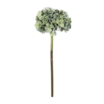 GloboStar® Artificial Garden GREEN HYDRANGEA BRANCH 21316 Τεχνητό Διακοσμητικό Κλαδί Πράσινη Ορτανσία Y47cm