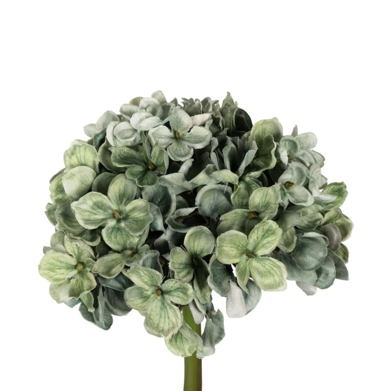 GloboStar® Artificial Garden GREEN HYDRANGEA BRANCH 21316 Τεχνητό Διακοσμητικό Κλαδί Πράσινη Ορτανσία Y47cm