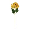 GloboStar® Artificial Garden YELLOW HYDRANGEA BRANCH 21317 Τεχνητό Διακοσμητικό Κλαδί Κίτρινη Ορτανσία Y65cm