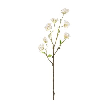 GloboStar® Artificial Garden WHITE CHERRY BLOSSOM BRANCH 21320 Τεχνητό Διακοσμητικό Λευκό Κλαδί Κερασίας Y88cm