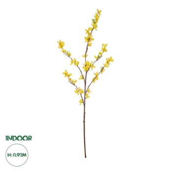 GloboStar® Artificial Garden YELLOW WINDER JASMIN BRANCH 21321 Τεχνητό Διακοσμητικό Κίτρινο Κλαδί Γιασεμί Y92cm