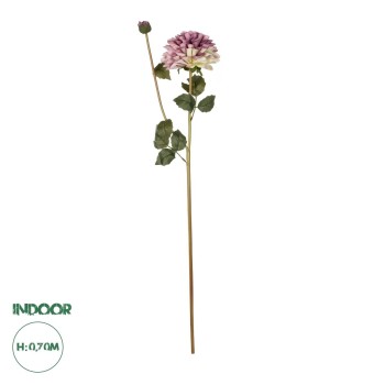 GloboStar® Artificial Garden PURPLE CHRYSANTHEMUM BRANCH 21322 Τεχνητό Διακοσμητικό Μωβ Κλαδί Χρυσάνθεμο Y70cm