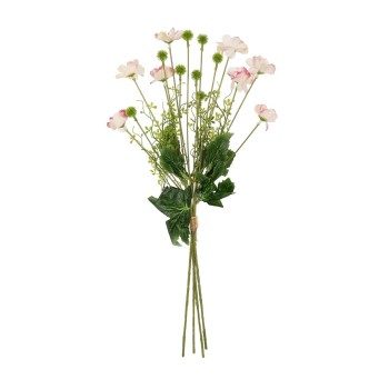 GloboStar® Artificial Garden PINK CANAION FLOWER BOUQUET 21327 Τεχνητό Διακοσμητικό Μπουκέτο Ροζ Κάννα Y60cm