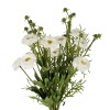 GloboStar® Artificial Garden WHITE CHRYSANTHEMUM BOUQUET 21330 Τεχνητό Διακοσμητικό Μπουκέτο Λευκό Χρυσάνθεμο Y50cm