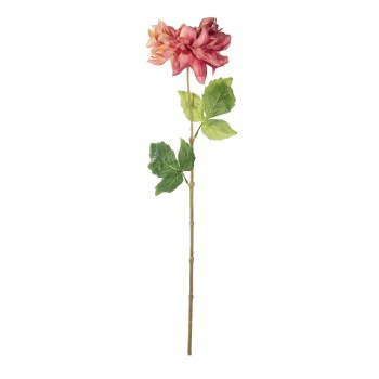 GloboStar® Artificial Garden PINK DHALIA BRANCH 21334 Τεχνητό Διακοσμητικό Ροζ Κλαδί Ντάλια Y60cm