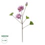 GloboStar® Artificial Garden PINK LOTUS BRANCH 21335 Τεχνητό Διακοσμητικό Ροζ Κλαδί Λωτός Y121cm
