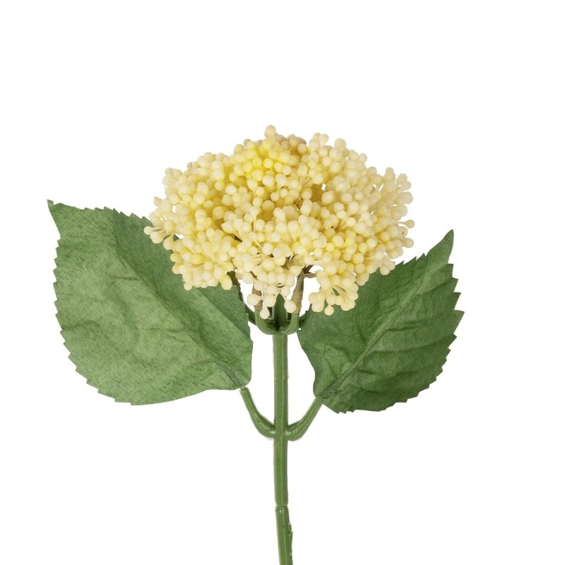 GloboStar® Artificial Garden WHITE SEDUM BRANCH 21339 Τεχνητό Διακοσμητικό Κλαδί Λευκό Σέδο Y38cm