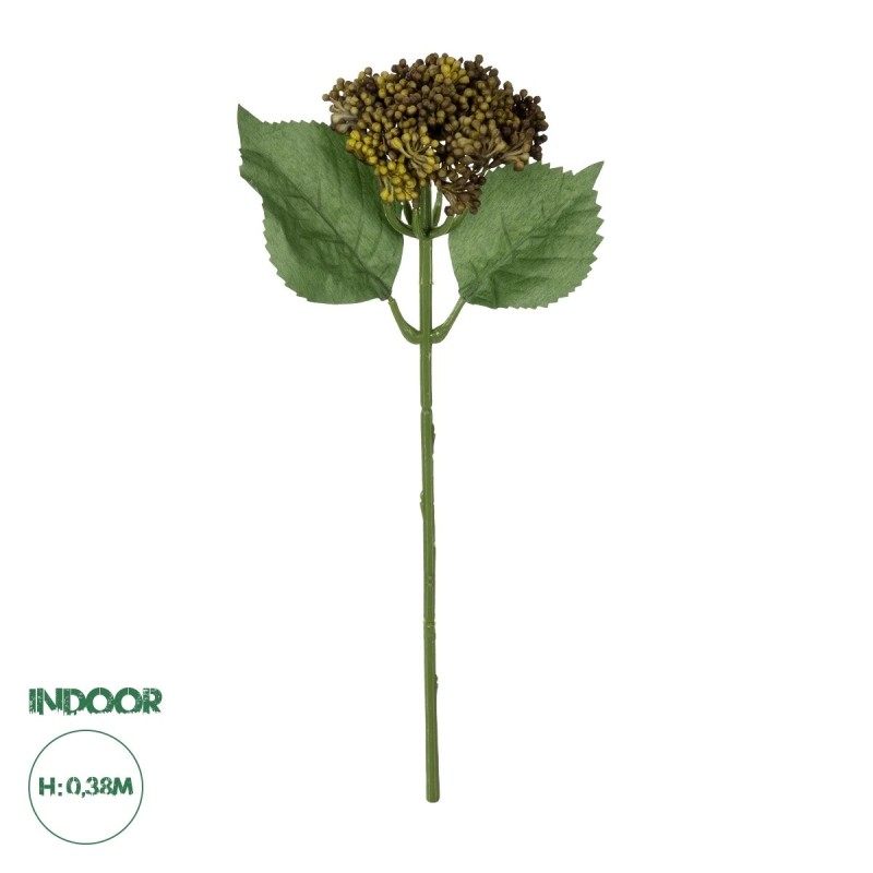 GloboStar® Artificial Garden BROWN SEDUM BRANCH 21341 Τεχνητό Διακοσμητικό Κλαδί Καφε Σέδο Y38cm