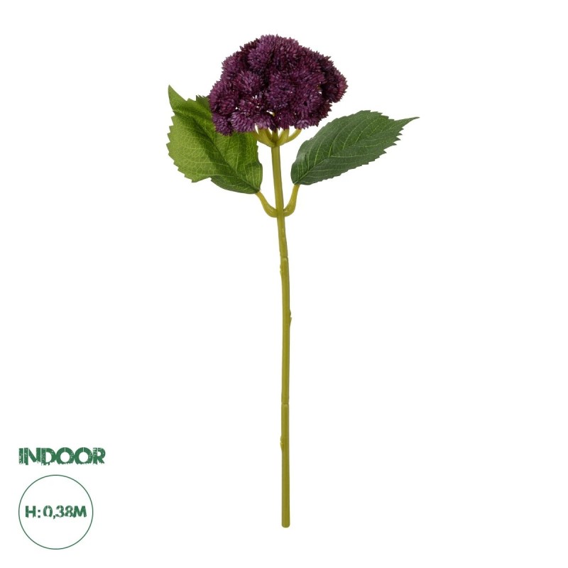 GloboStar® Artificial Garden HOT PINK SEDUM BRANCH 21344 Τεχνητό Διακοσμητικό Κλαδί Ροζ Σέδο Y38cm