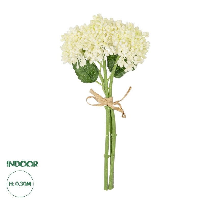 GloboStar® Artificial Garden WHITE HYACINTH BOUQUET 21351 Τεχνητό Διακοσμητικό Μπουκέτο Λευκός Υάκυνθος Y30cm