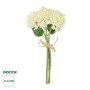 GloboStar® Artificial Garden WHITE HYACINTH BOUQUET 21351 Τεχνητό Διακοσμητικό Μπουκέτο Λευκός Υάκυνθος Y30cm