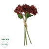 GloboStar® Artificial Garden RED HYACINTH BOUQUET 21353 Τεχνητό Διακοσμητικό Μπουκέτο Κόκκινος Υάκυνθος Y30cm