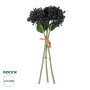 GloboStar® Artificial Garden BLACK HYACINTH BOUQUET 21356 Τεχνητό Διακοσμητικό Μπουκέτο Μαύρο Υάκυνθος Y30cm