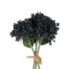 GloboStar® Artificial Garden BLACK HYACINTH BOUQUET 21356 Τεχνητό Διακοσμητικό Μπουκέτο Μαύρο Υάκυνθος Y30cm