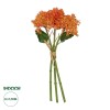 GloboStar® Artificial Garden ORANGE HYACINTH BOUQUET 21357 Τεχνητό Διακοσμητικό Μπουκέτο Πορτοκαλί Υάκυνθος Y30cm