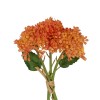 GloboStar® Artificial Garden ORANGE HYACINTH BOUQUET 21357 Τεχνητό Διακοσμητικό Μπουκέτο Πορτοκαλί Υάκυνθος Y30cm