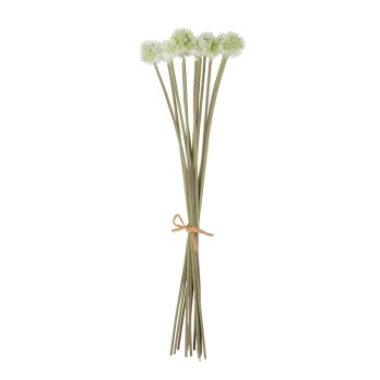 GloboStar® Artificial Garden WHITE DANDELION BOUQET 21358 Τεχνητό Διακοσμητικό Ταραξάκο Μπουκέτο Y54cm