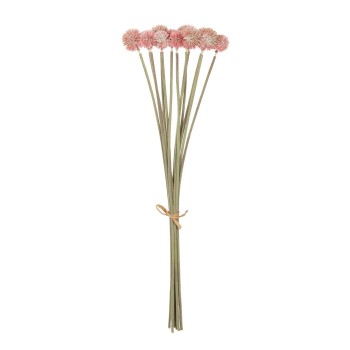 GloboStar® Artificial Garden PINK DANDELION BOUQET 21359 Τεχνητό Διακοσμητικό Ταραξάκο Μπουκέτο Y54cm