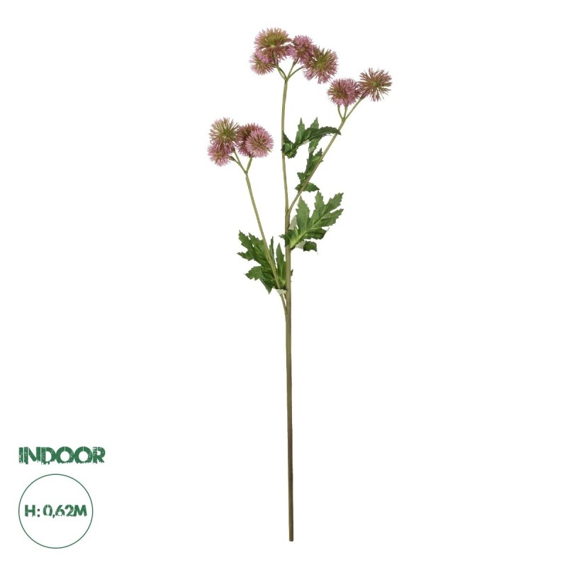 GloboStar® Artificial Garden PURPLE DANDELION BOUQET 21364 Τεχνητό Διακοσμητικό Ταραξάκο Μπουκέτο Y62cm