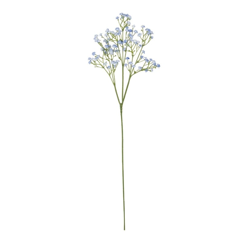 GloboStar® Artificial Garden BLUE BRANCH BABY BREATH 21296 Τεχνητό Διακοσμητικό Κλαδί Μπλέ Γυψοφίλης Y53cm
