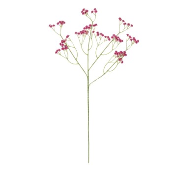 GloboStar® Artificial Garden PINK BRANCH BABY BREATH 21368 Τεχνητό Διακοσμητικό Κλαδί Ροζ Γυψοφίλης Y61cm