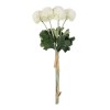 GloboStar® Artificial Garden WHITE ONIONBALL BOUQET 21371 Τεχνητό Διακοσμητικό OnionBall Μπουκέτο Y39cm