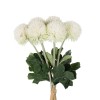 GloboStar® Artificial Garden WHITE ONIONBALL BOUQET 21371 Τεχνητό Διακοσμητικό OnionBall Μπουκέτο Y39cm