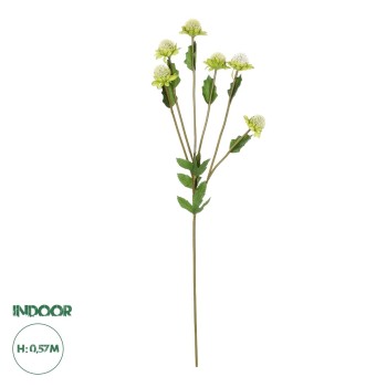 GloboStar® Artificial Garden GREEN IRON THREAD BRANCH 21372 Τεχνητό Διακοσμητικό Κλαδί Πράσινο Ασπιδίστρα  Y57cm