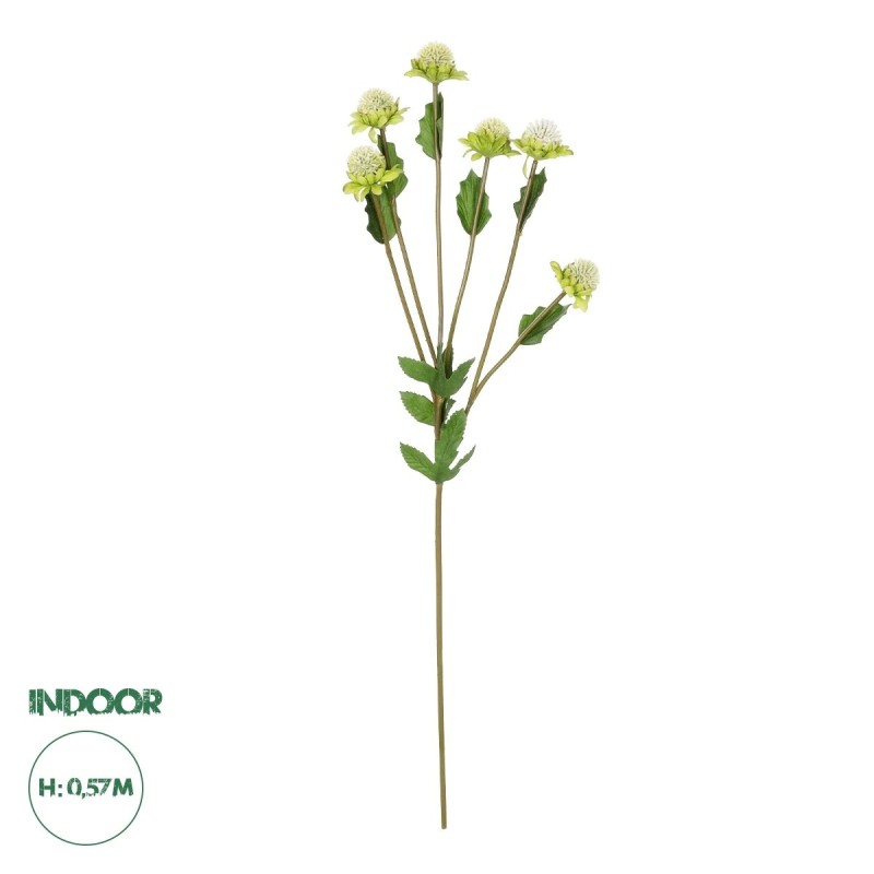 GloboStar® Artificial Garden GREEN IRON THREAD BRANCH 21372 Τεχνητό Διακοσμητικό Κλαδί Πράσινο Ασπιδίστρα  Y57cm