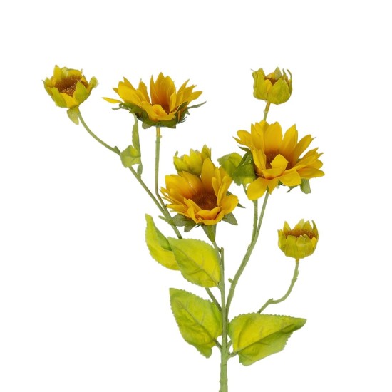 GloboStar® Artificial Garden YELLOW SUNFLOWER BRANCH 21379 Τεχνητό Διακοσμητικό Κλαδί Ηλιοτρόπιο Κίτρινο Y72cm GloboStar® Artificial Garden YELLOW SUNFLOWER BRANCH 21379 Τεχνητό Διακοσμητικό Κλαδί Ηλιοτρόπιο Κίτρινο Y72cm