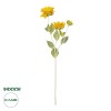 GloboStar® Artificial Garden YELLOW SUNFLOWER BRANCH 21384 Τεχνητό Διακοσμητικό Κλαδί Ηλιοτρόπιο Κίτρινο Y64cm