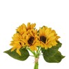 GloboStar® Artificial Garden YELLOW SUNFLOWER BRANCH 21385 Τεχνητό Διακοσμητικό Μπουκέτο Ηλιοτρόπιο Κίτρινο Y36cm