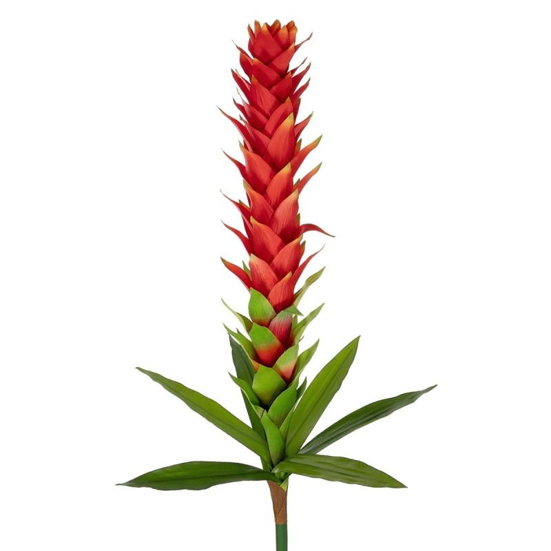 GloboStar® Artificial Garden RED GINGER BUD BRANCH 21393 Τεχνητό Διακοσμητικό Κόκκινο Κλαδί Ginger Y124cm